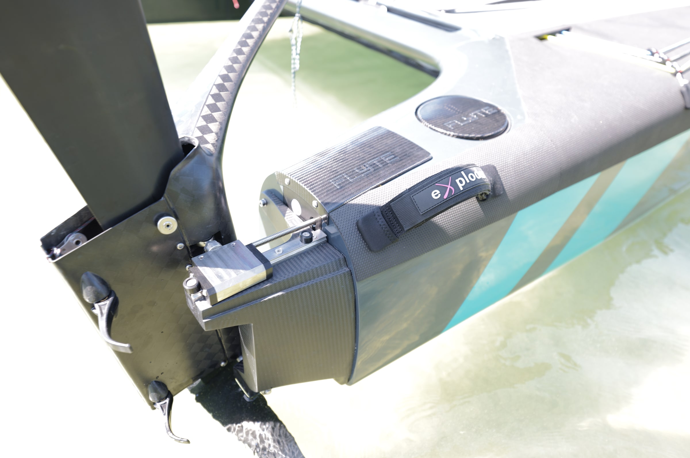 Flyte rudder rake adjustment hardware
